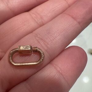 Marla Aaron 14K Rose Gold Small  Babylock and chain